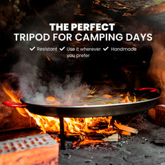 16 in 3-Leg Camping Tripod For Cooking | Tripod Fire Stand