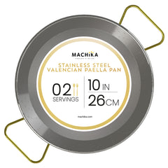 10 in Stainless Steel Paella Pan | 10 cm | 2 Servings