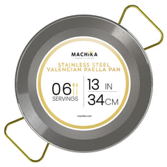 13 in Stainless Steel Paella Pan | 34 cm | 6 servings