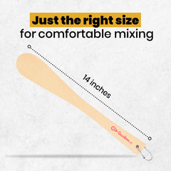 14 in Wooden Spatula For Safe Cooking | Wooden Utensils For Cooking, Mixing, Flipping, and Stirring | Wood Spatula For Non-Stick Surfaces