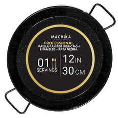 12 in Paella Pan | Professional Induction Cookware | 30cm | 1 servings