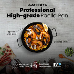 12 in Paella Pan | Professional Induction Cookware | 30cm | 1 servings