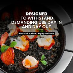 12 in Paella Pan | Professional Induction Cookware | 30cm | 1 servings