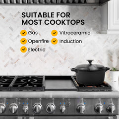 Enameled Cast Iron Casserole | Perfect for Indoor and Outdoor Use | 3QT/2.5L |