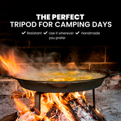 11.8 in 3-Leg Camping Tripod for Cooking  | Triangle Campfire Tripod