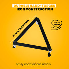 11.8 in 3-Leg Camping Tripod for Cooking | Triangle Campfire Tripod