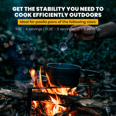 11.8 in 3-Leg Camping Tripod for Cooking | Triangle Campfire Tripod