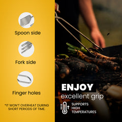 12-In Stainless Steel Tongs For Cooking | Heat & Rust Resistant