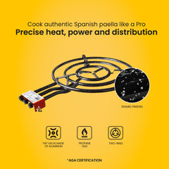 3 Rings Propane Burner for Outdoors | Fits up to 32 Inches Pans