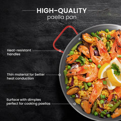 20 In Polished Steel Paella Pan | 50 cm | 14 Servings
