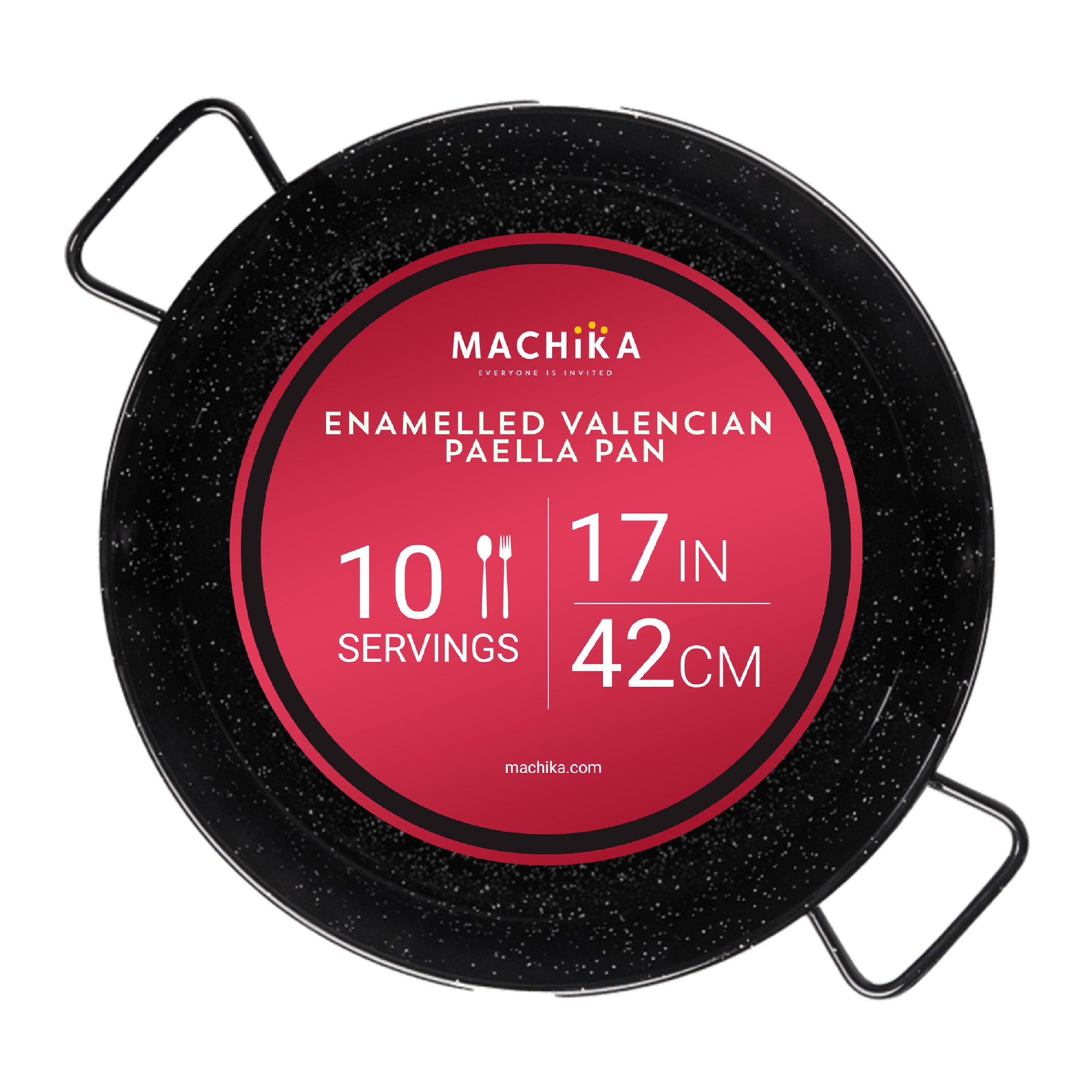 17 In Enameled Steel Paella Pan | 42 cm | 10 Servings