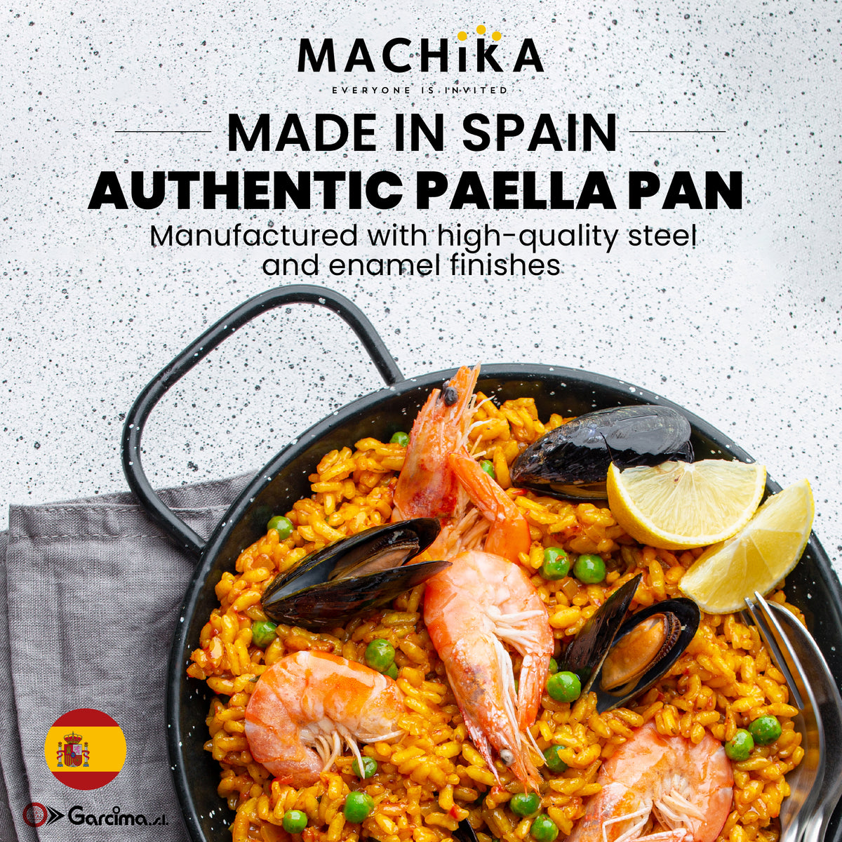 Shop 17 Inch Enameled Steel Paella Pan Online