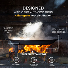 17 In Enameled Steel Paella Pan | 42 cm | 10 Servings