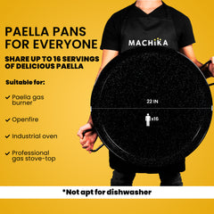 22 In Enameled Steel Paella Pan | 55 cm | 16 Servings
