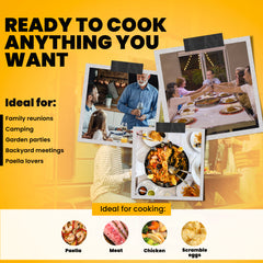 1 Ring Propane Burner for Outdoors | Fits up to 18 Inches Pans