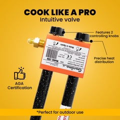 2 Rings Propane Burner for Outdoors | Fits up to 22 Inches Pans