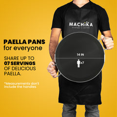 14 in Stainless Steel Pan with Non-Sticking Surface | 36 cm | 7 Servings