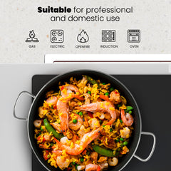 14 in Stainless Steel Pan with Non-Sticking Surface | 36 cm | 7 Servings