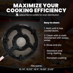 2 Rings Outdoors Burne | Fits up to 22 Inches Pans