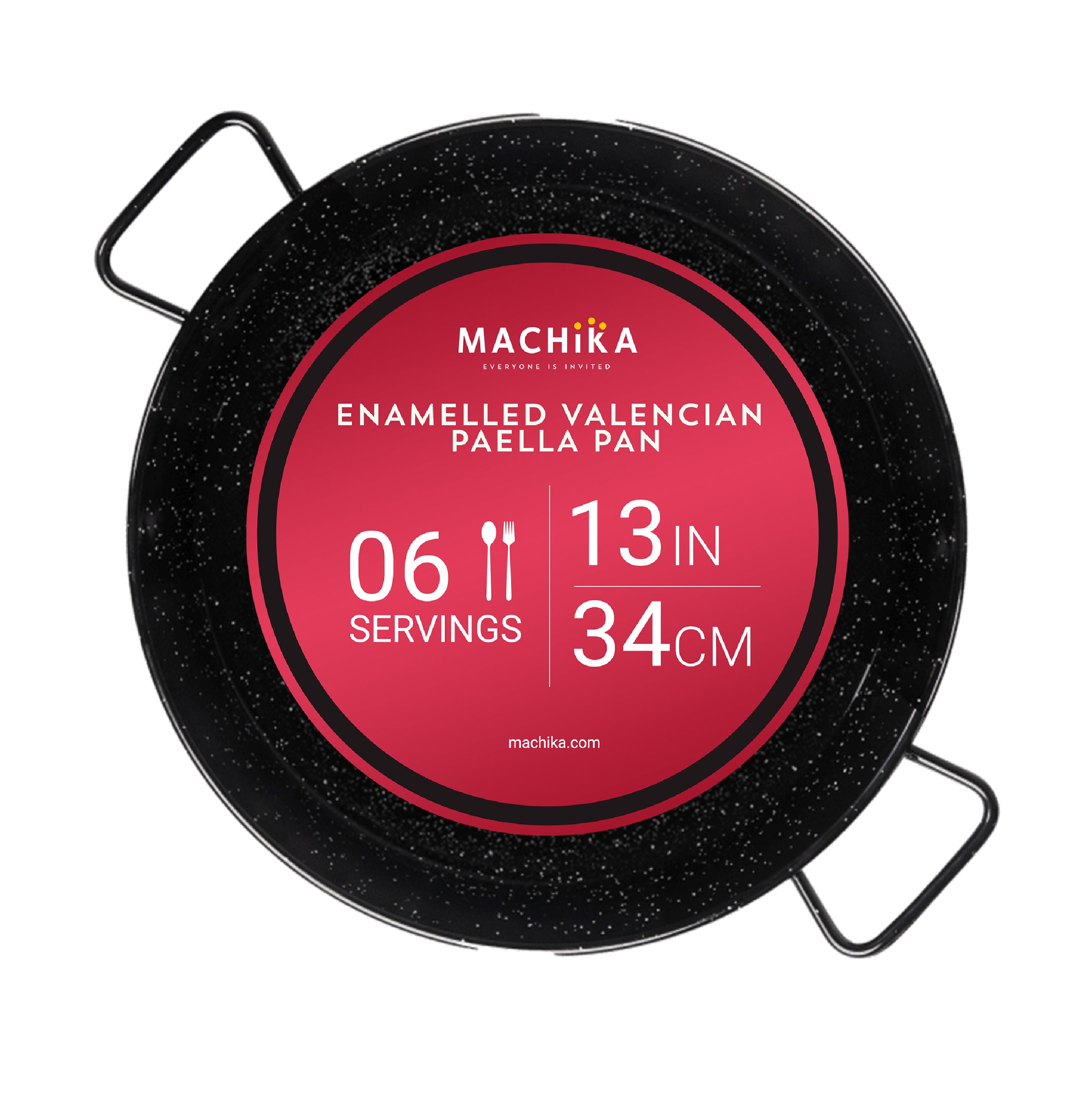 13 In Enameled Steel Paella Pan | 34 cm | 6 Servings