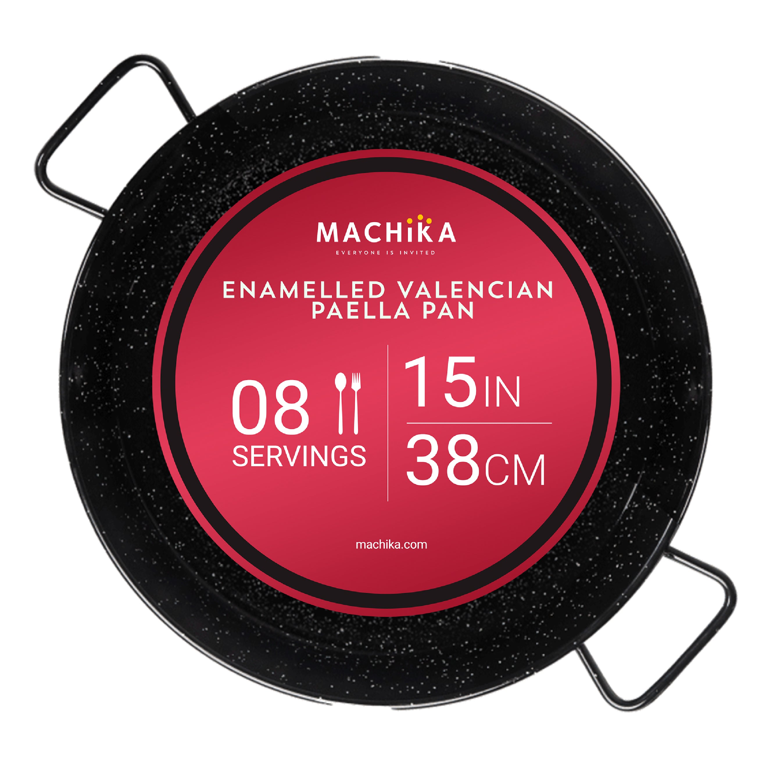 15 In Enameled Steel Paella Pan | 38 cm | 8 Servings