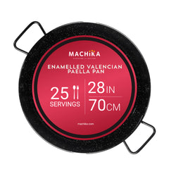 28 In Enameled Steel Paella Pan | 70 cm | 25 Servings