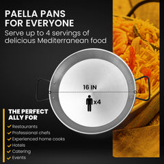 16 In Carbon Steel Skillet for Cooking Mediterranean | 40 cm | 4 Servings