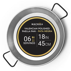 18 In Carbon Steel Skillet for Cooking Mediterranean | 45 cm | 6 Servings