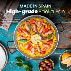 18 In Carbon Steel Skillet for Cooking Mediterranean | 45 cm | 6 Servings