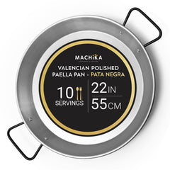 22 In Carbon Steel Skillet for Cooking Mediterranean | 55 cm | 10 Servings