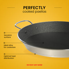 13 in Stainless Steel Pan with Non-Sticking Surface | 32 cm | 5 Servings