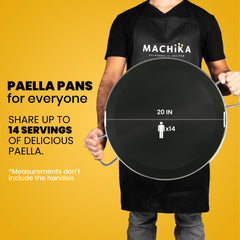 20 in Stainless Steel Pan with Non-Sticking Surface | 50 cm | 14 Servings