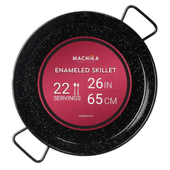 26 In Enameled Steel Paella Pan | 65 cm | 22 Servings - Machika