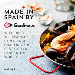 26 In Polished Steel Paella Pan | 65 cm | 22 Servings - Machika