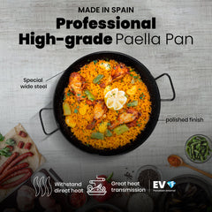 13 in Paella Pan | Professional Induction Cookware | 34 cm | 2 servings