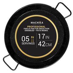 17 in Paella Pan | Professional Induction Cookware | 42 cm | 5 servings