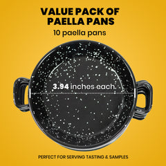 3.94 in Enameled Tapas Pan Set | Nonstick Frying Pan | Pack of 10