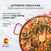 10 In Polished Steel Paella Pan | 26 cm | 2 Servings