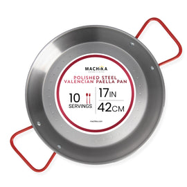 17 In Polished Steel Paella Pan | 42 cm | 10 Servings