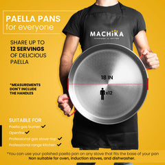18 In Polished Steel Paella Pan | 46 cm | 12 Servings