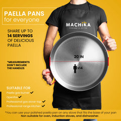 20 In Polished Steel Paella Pan | 50 cm | 14 Servings
