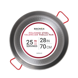28 In Polished Steel Paella Pan | 70 cm | 25 Servings