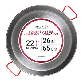 26 In Polished Steel Paella Pan | 65 cm | 22 Servings